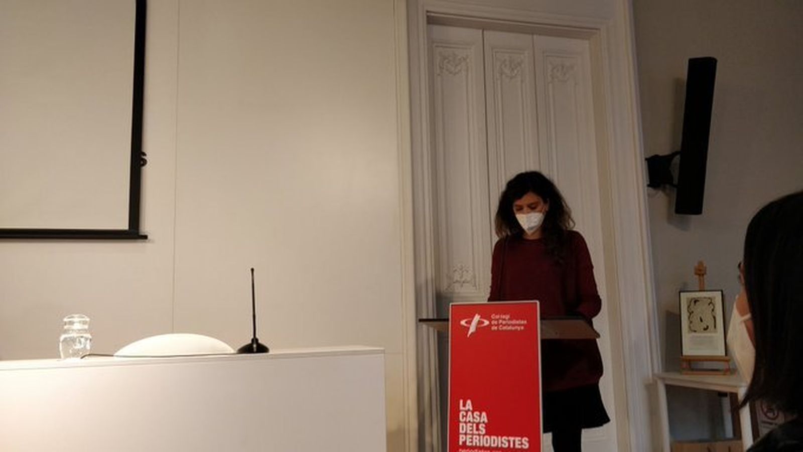 Mª Ángeles Fernández en su discurso de agradecimiento por la concesión del premio.