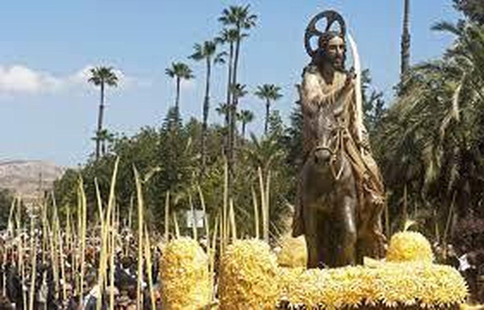 La entrada triunfal de Jeús en Jerusalén,.