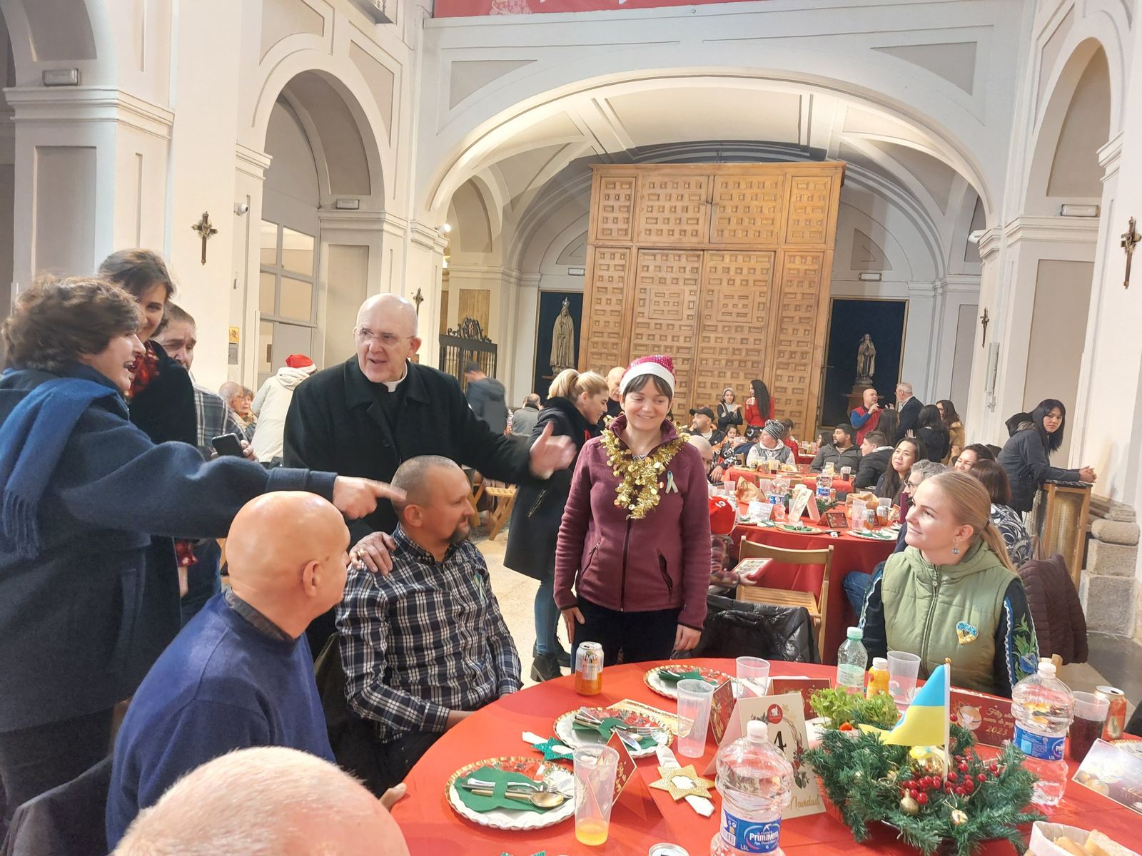 Osoro, en la comida de Navidad de la Comunidad de Sant'Egidio de Madrid
