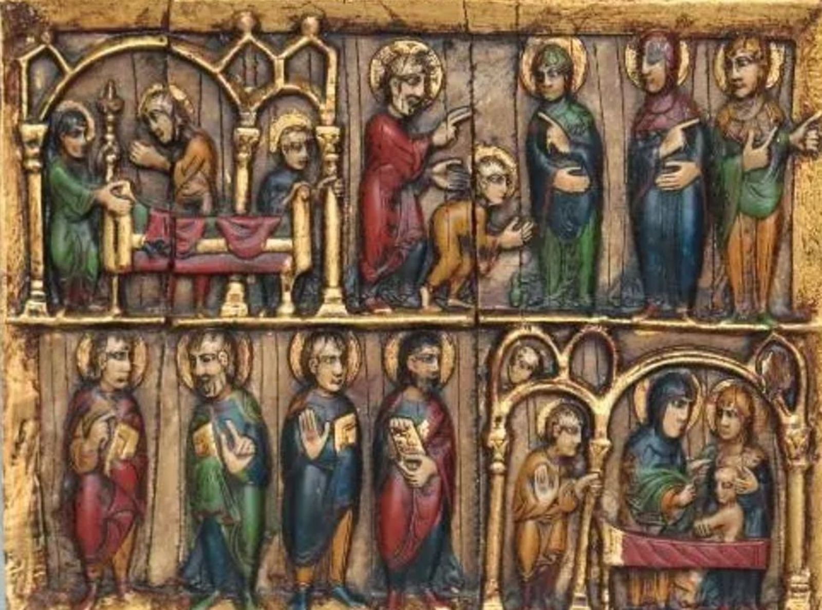 Tabla. Resurrección del hijo de la viuda de Naín