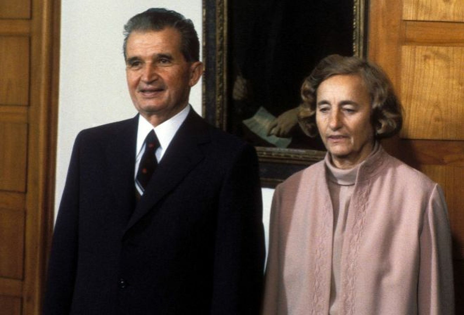 Ceaucescu y su esposa Elena