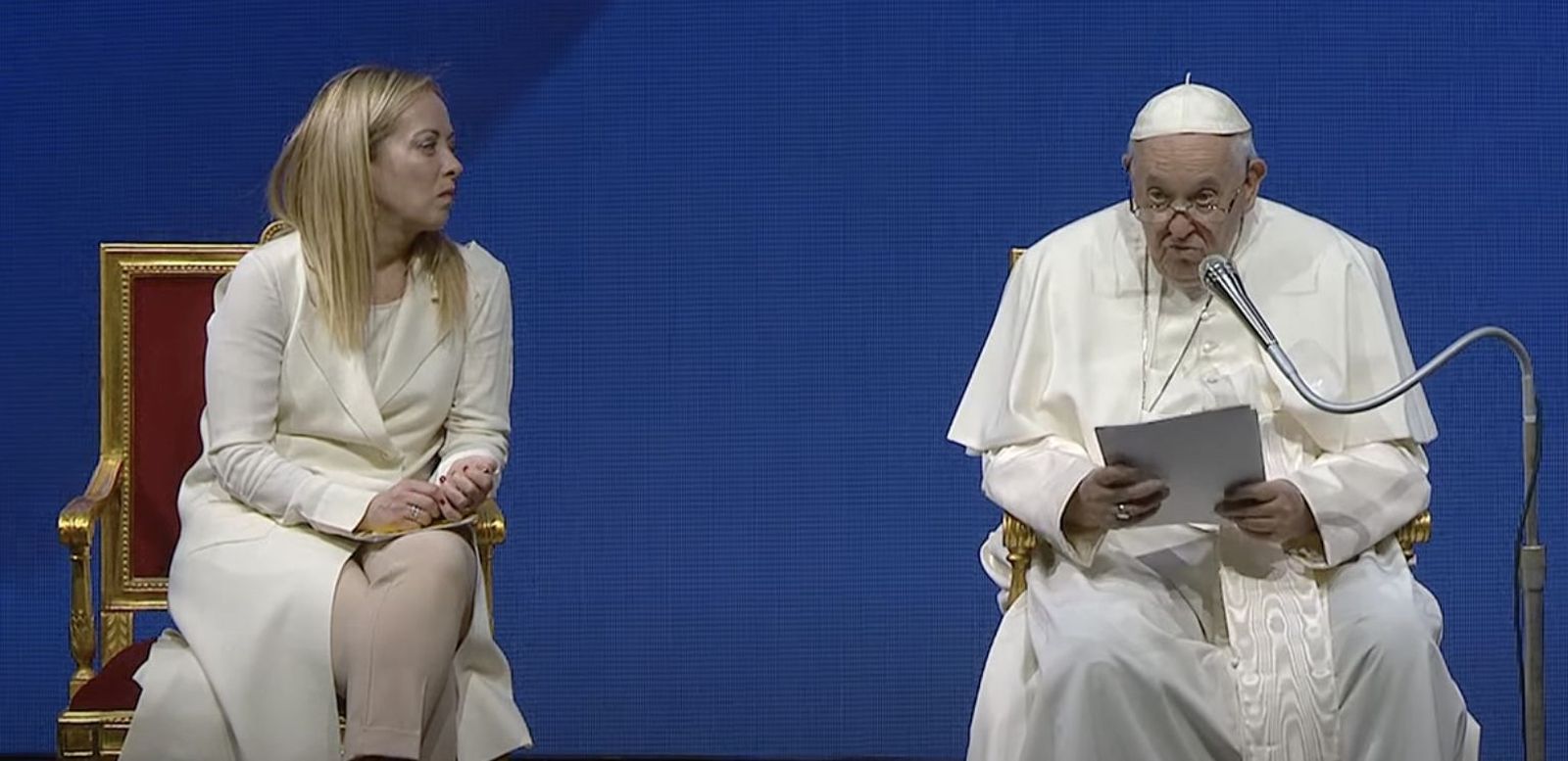Francisco, junto a Giorgia Meloni