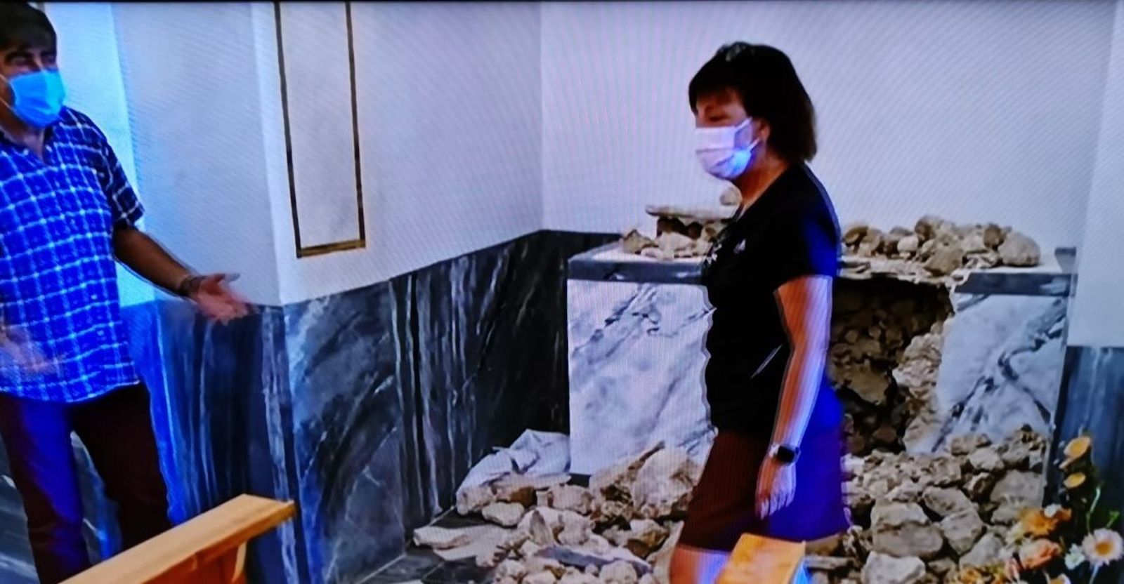 Destrozos en la ermita