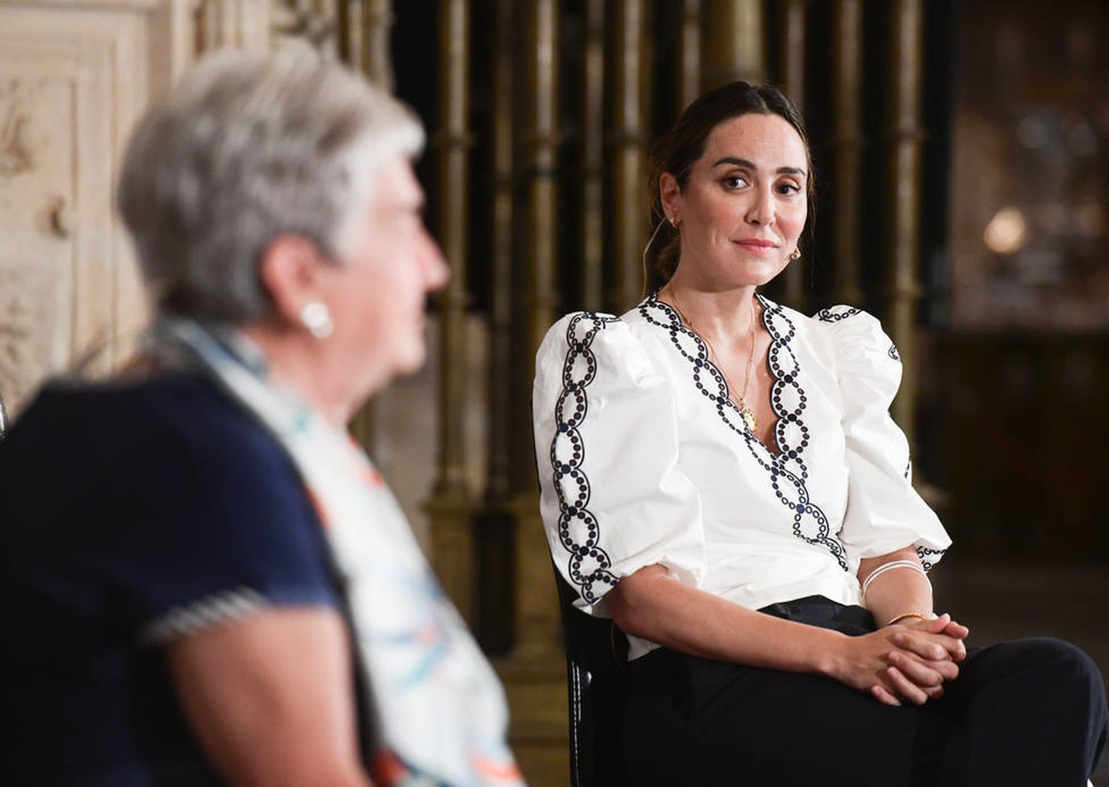 María Luisa Berzosa y Tamara Falcó, ayer en Burgos