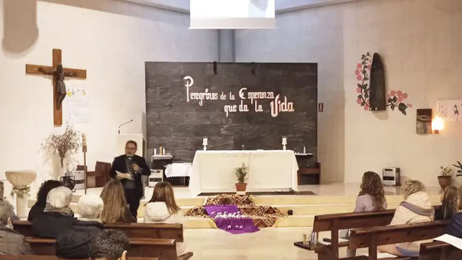 Vicente Martín, obispo auxiliar de Madrid, en la vigilia