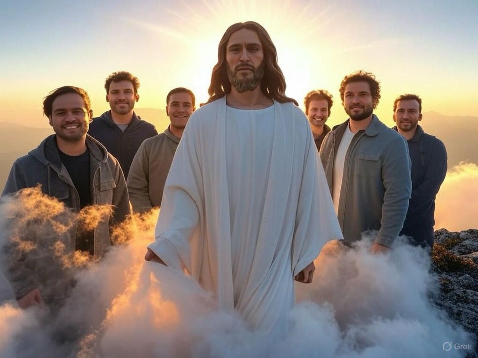 Jesús y sus discípulos según la IA