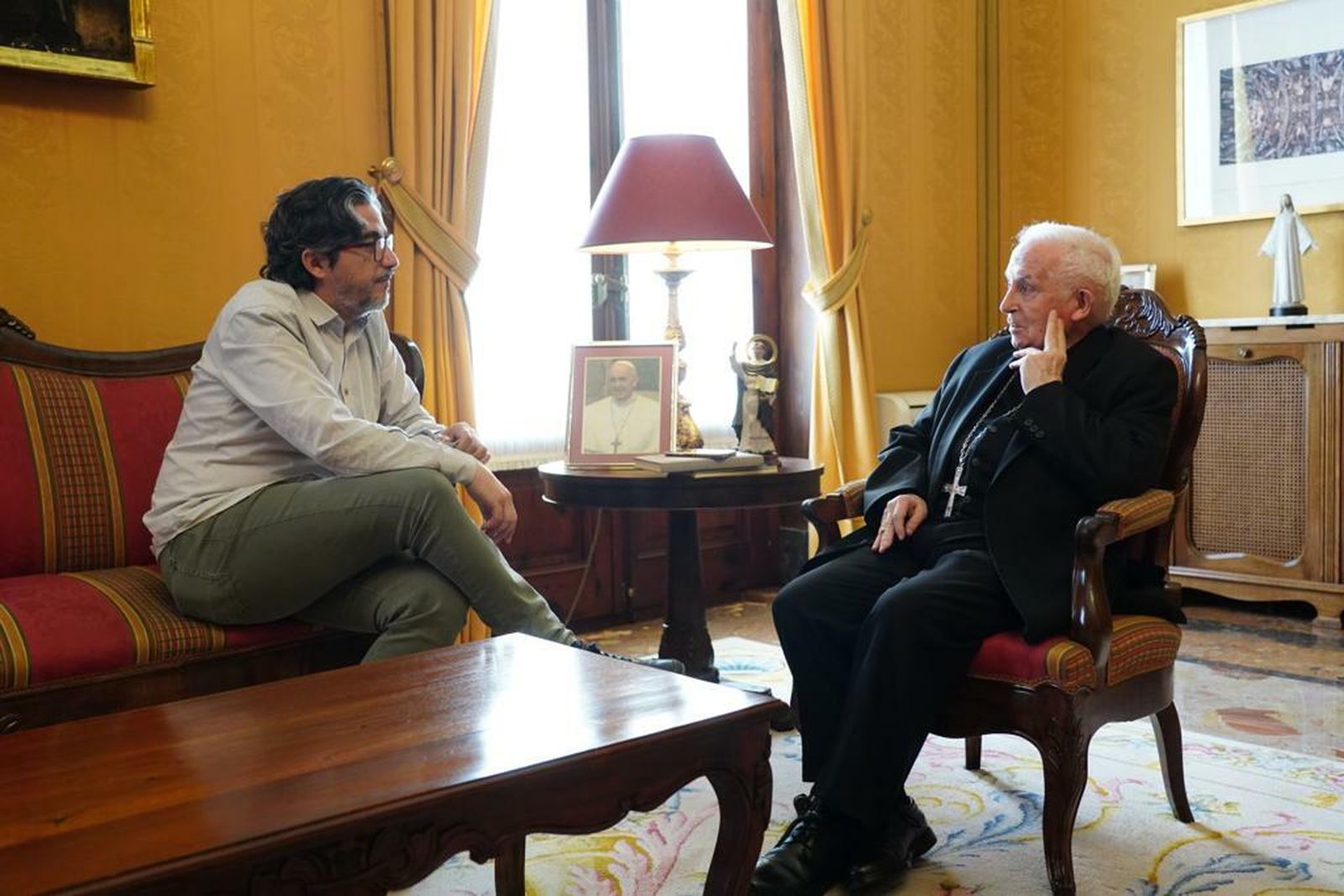 Cañizares, durante la entrevista