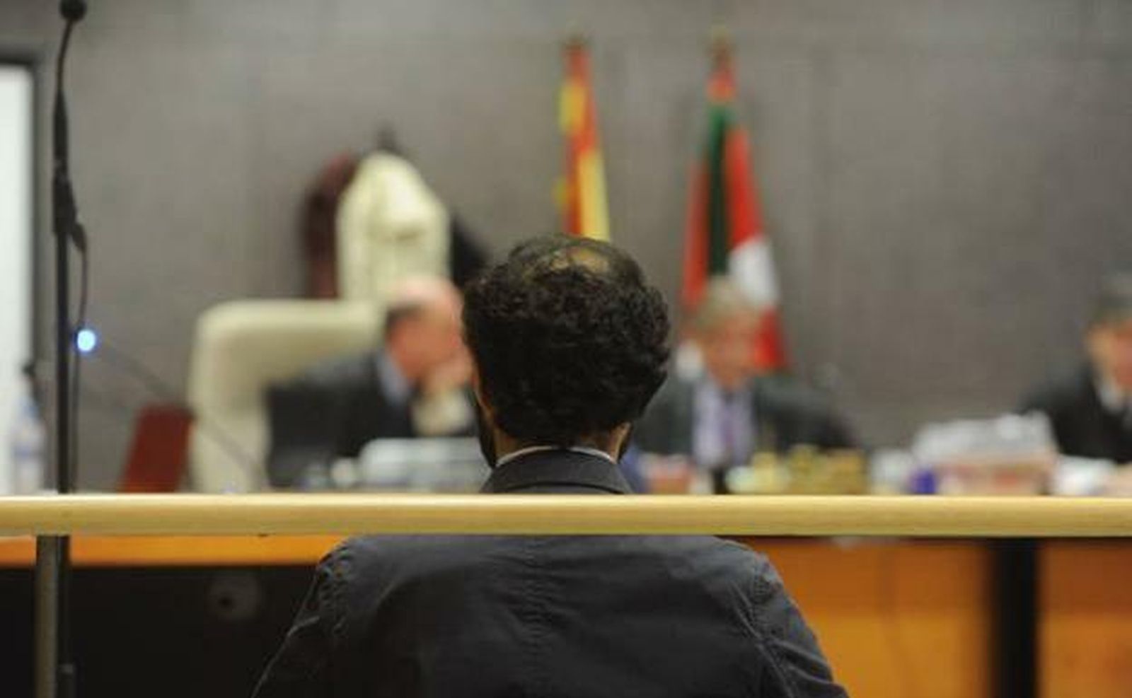 El condenado, durante el juicio