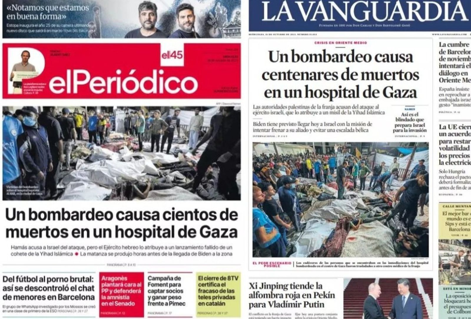Masacre en Gaza, vista por la prensa