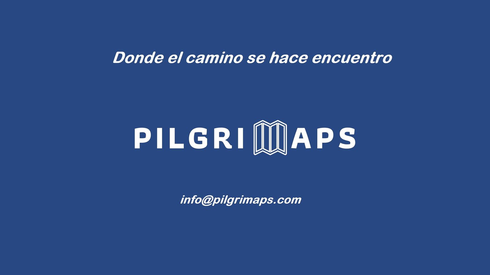 Pilgrimaps con lema y correo