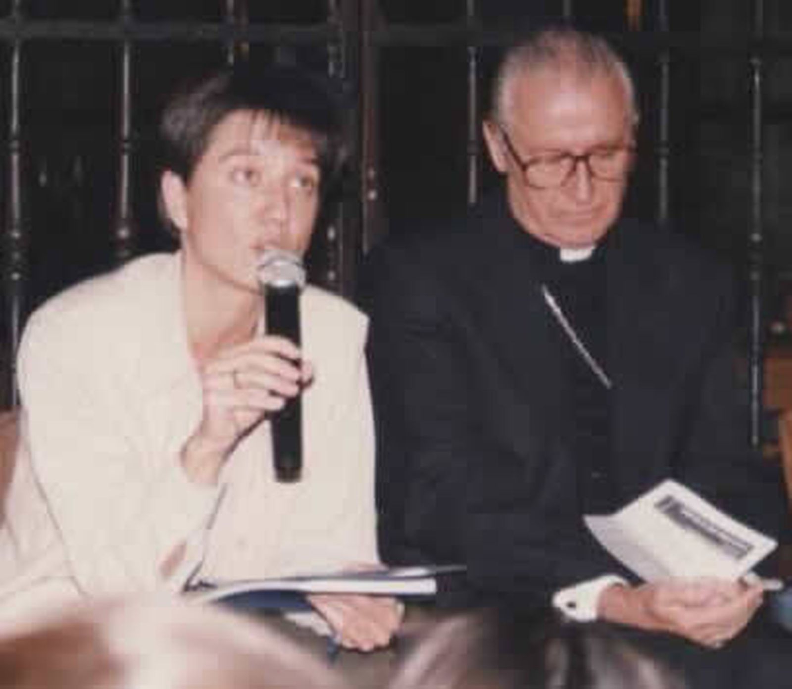 Rosa Deulofeu con el cardenal Carles