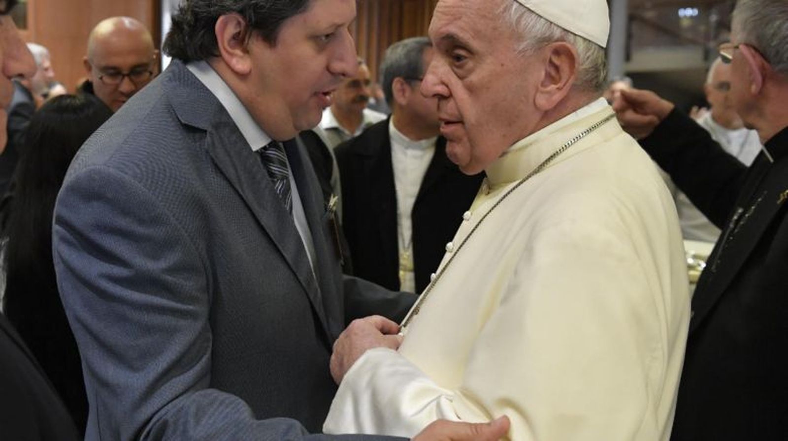 Liberman con el Papa Francisco