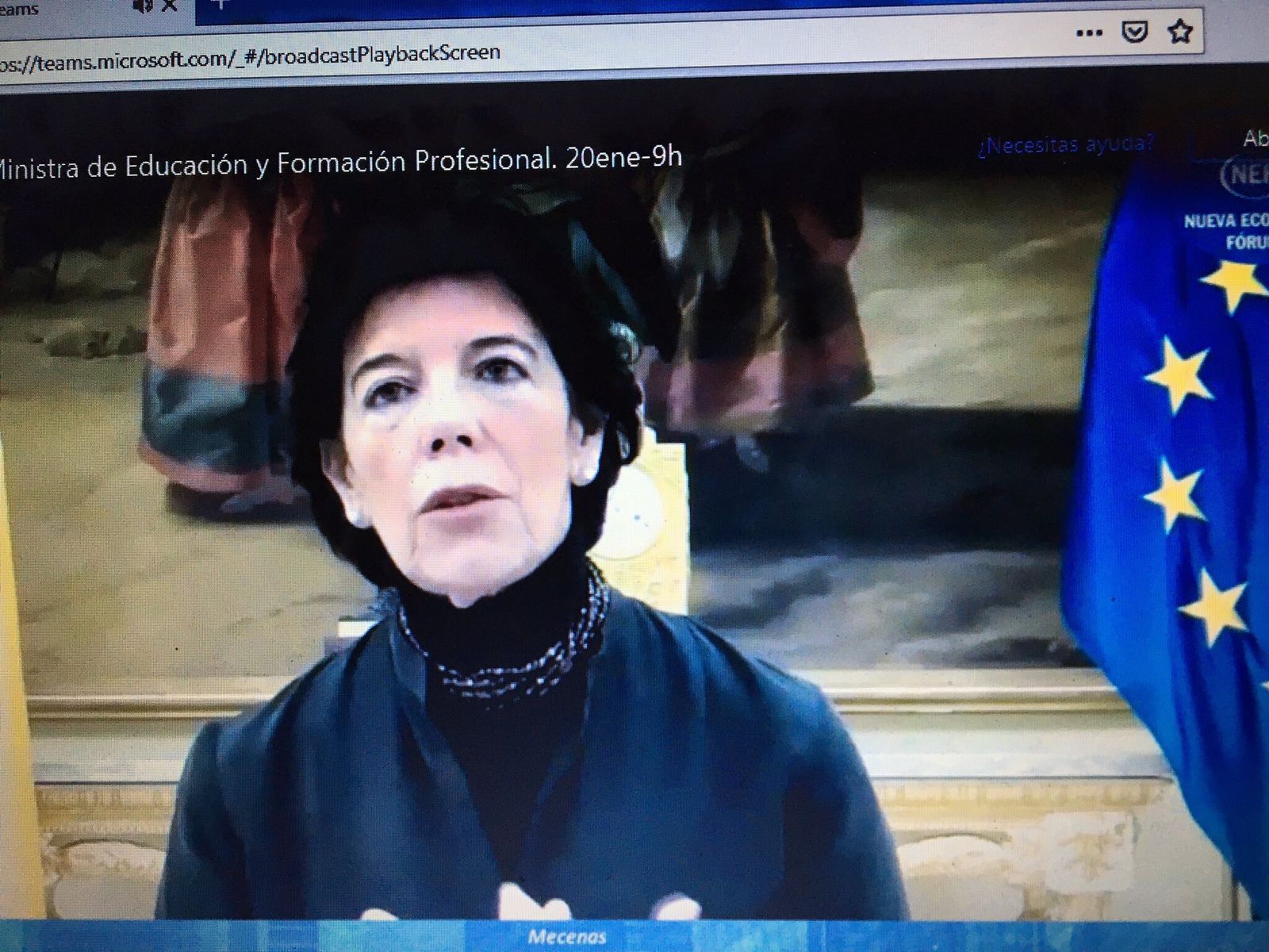 Isabel Celaá en ‘NEF Online’