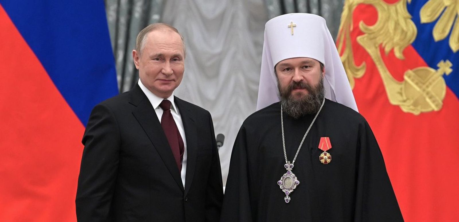 Vladimir Putin y el metropolita Hilarión