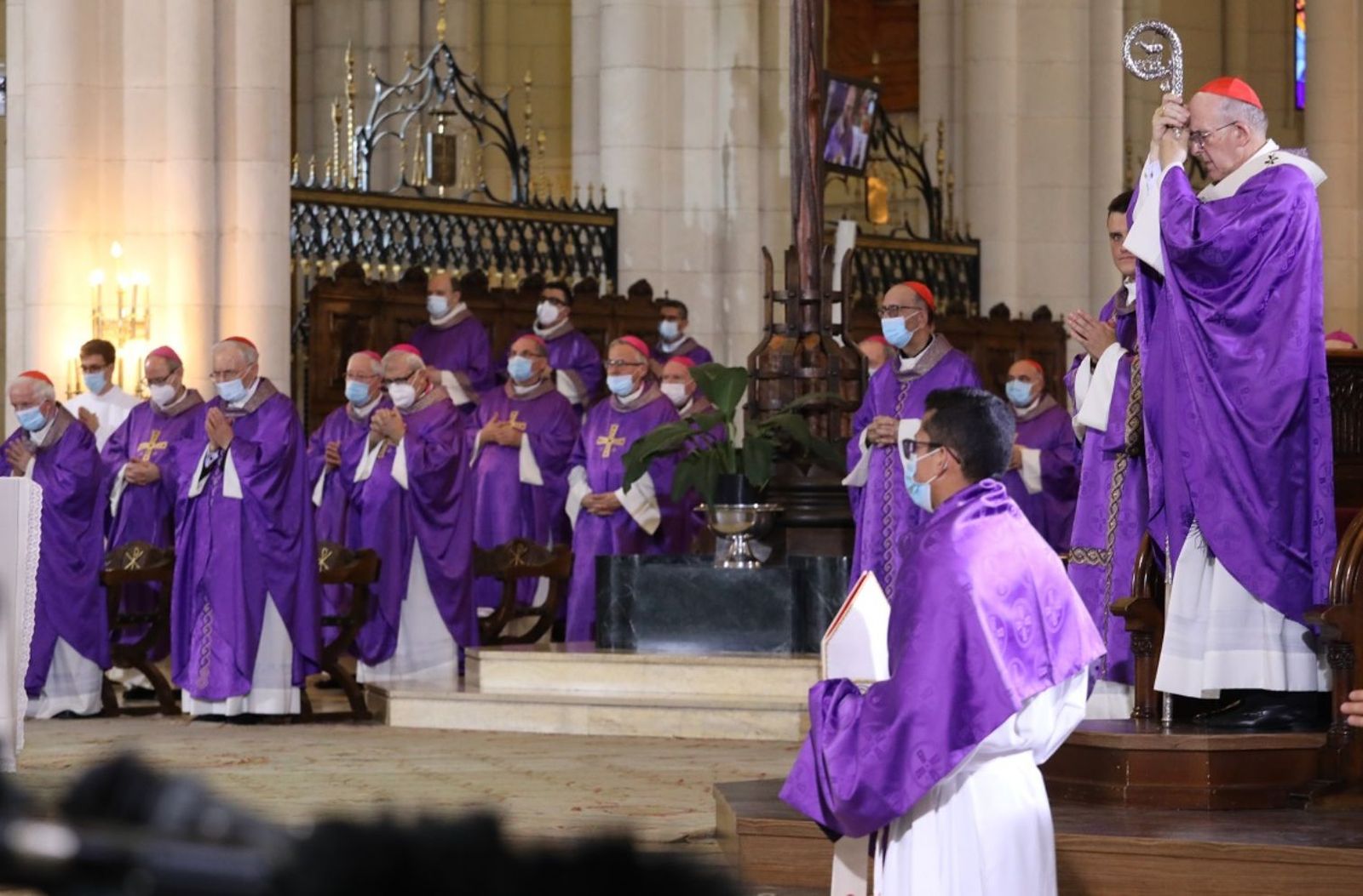 Osoro, en el funeral por los muertos de la Covid
