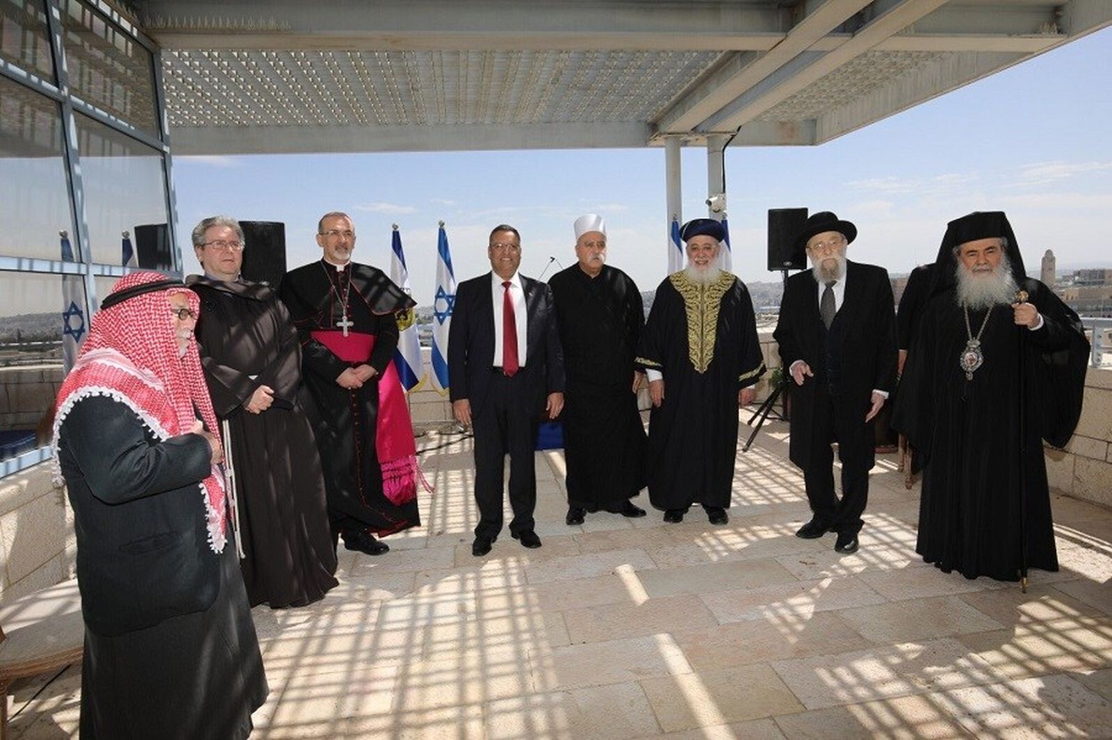 Líderes judíos, cristianos, musulmanes y drusos , juntos en Jerusalén