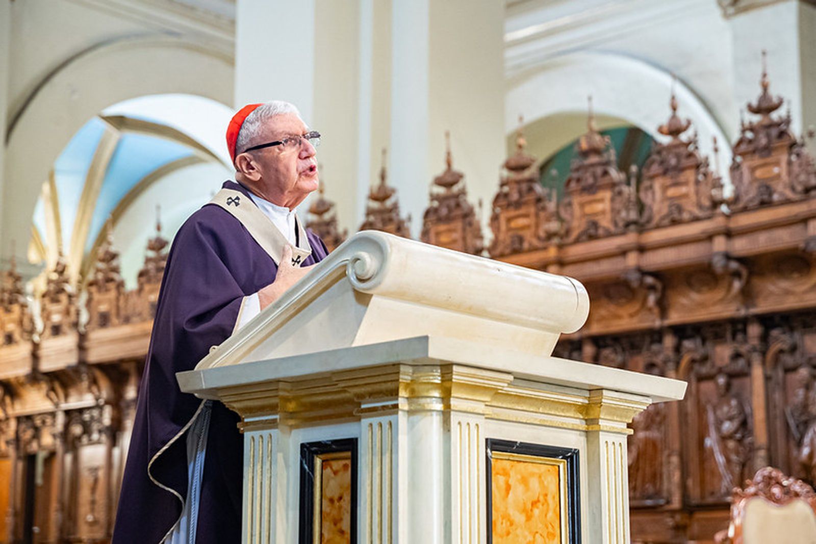 Castillo, durante su homilía