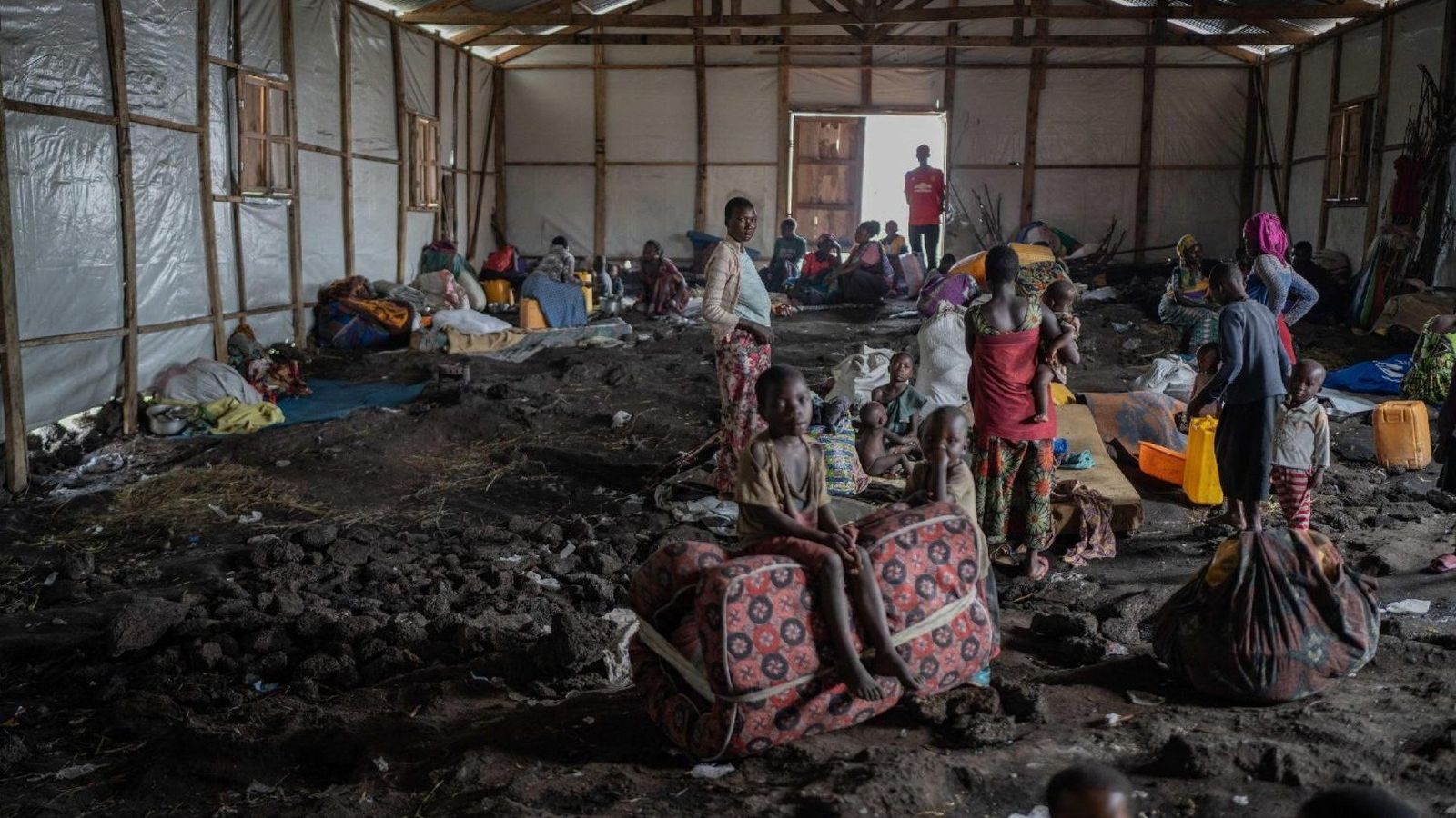Refugiados en el campamento de Bulengo, en Goma