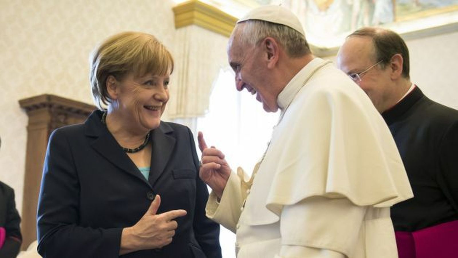 Francisco, con Angela Merkel