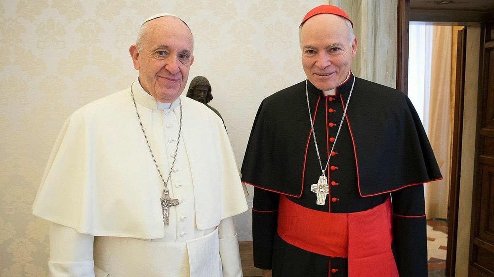 El cardenal Aguiar, con el Papa Francisco