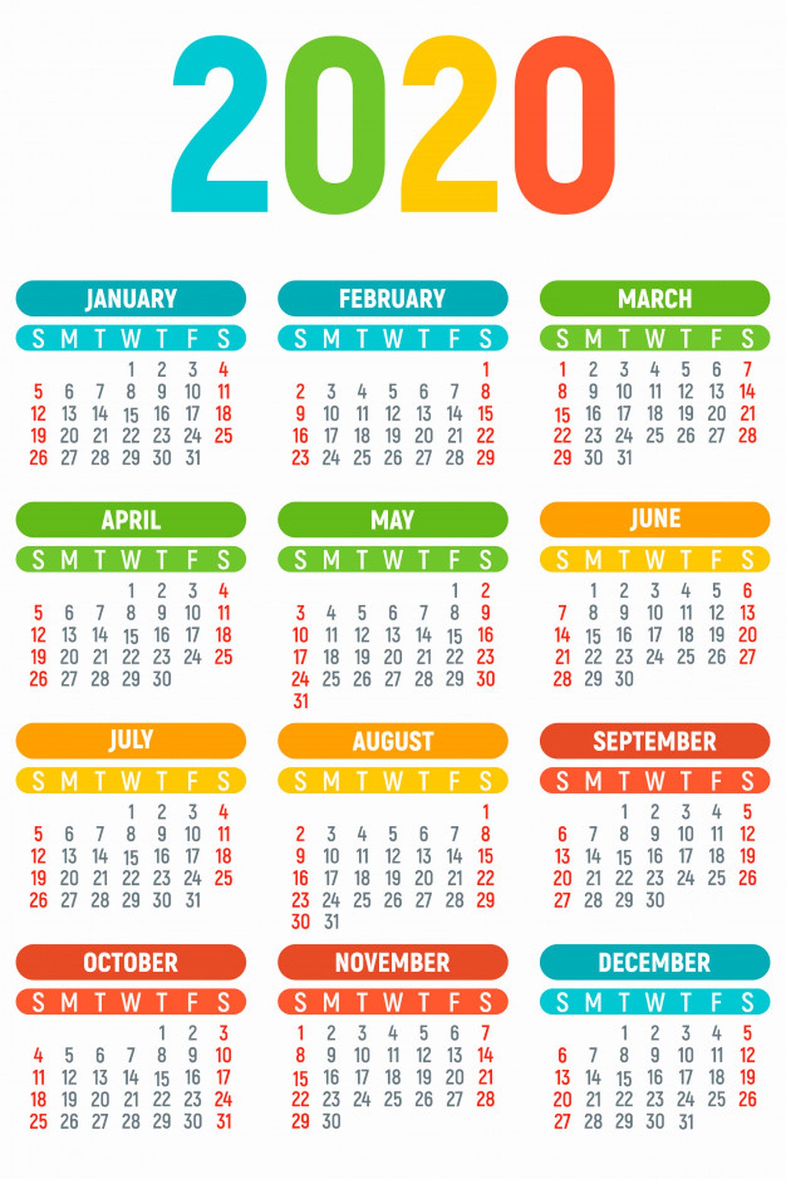 calendario-ano-2020-ninos-estilo-plano_98396-1633