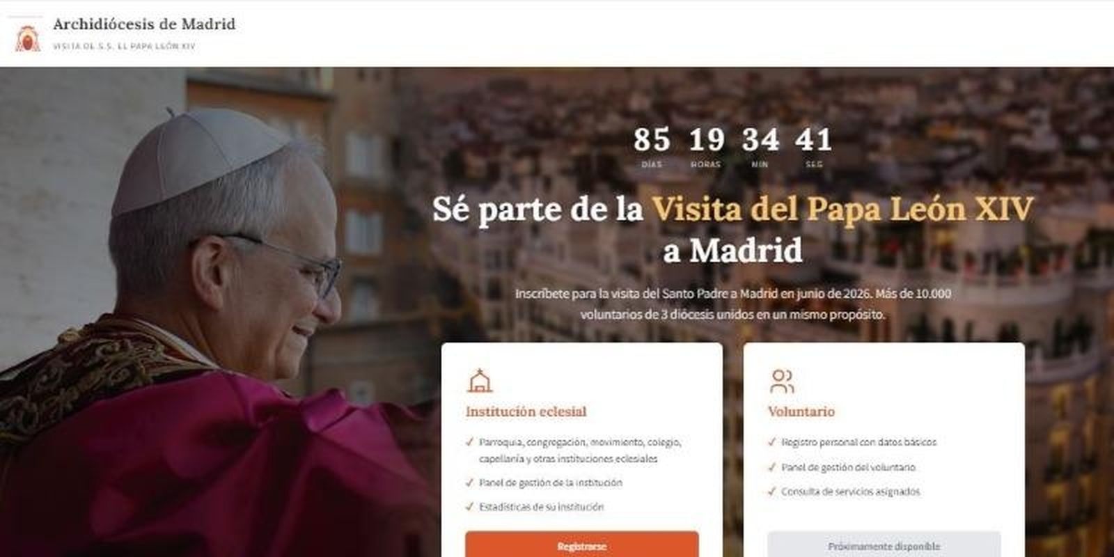 Nace "Madrid con el Papa"