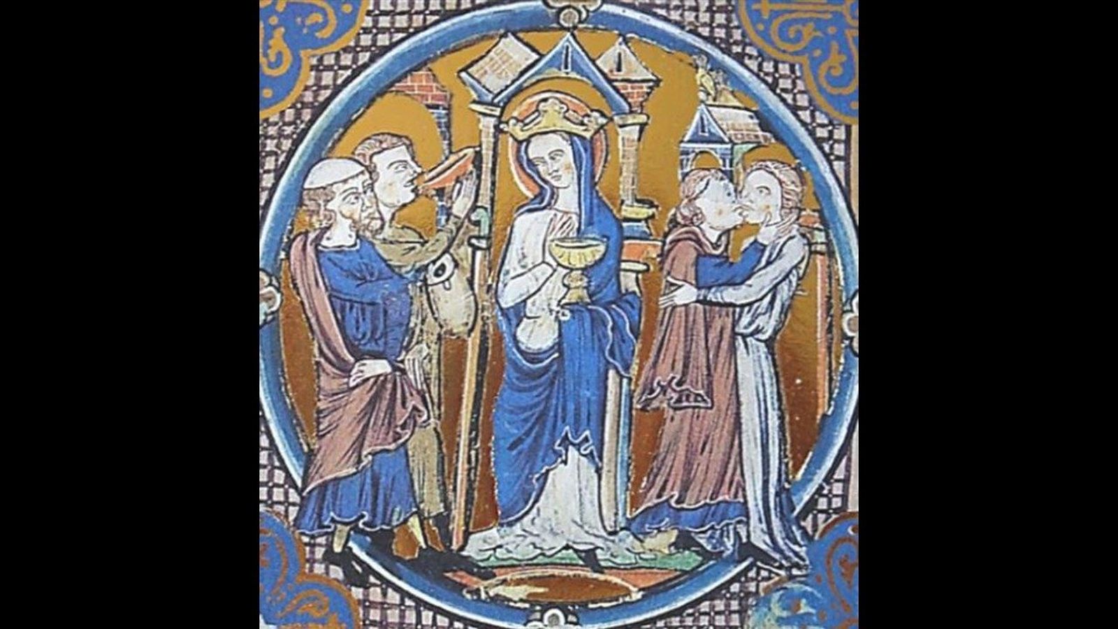 Uno de los medallones de la Biblia de san Luis