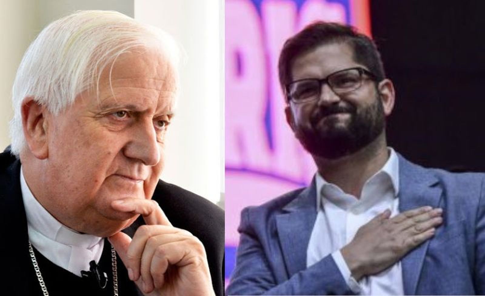 Alejandro Goic (izquierda) y  Gabriel Boric