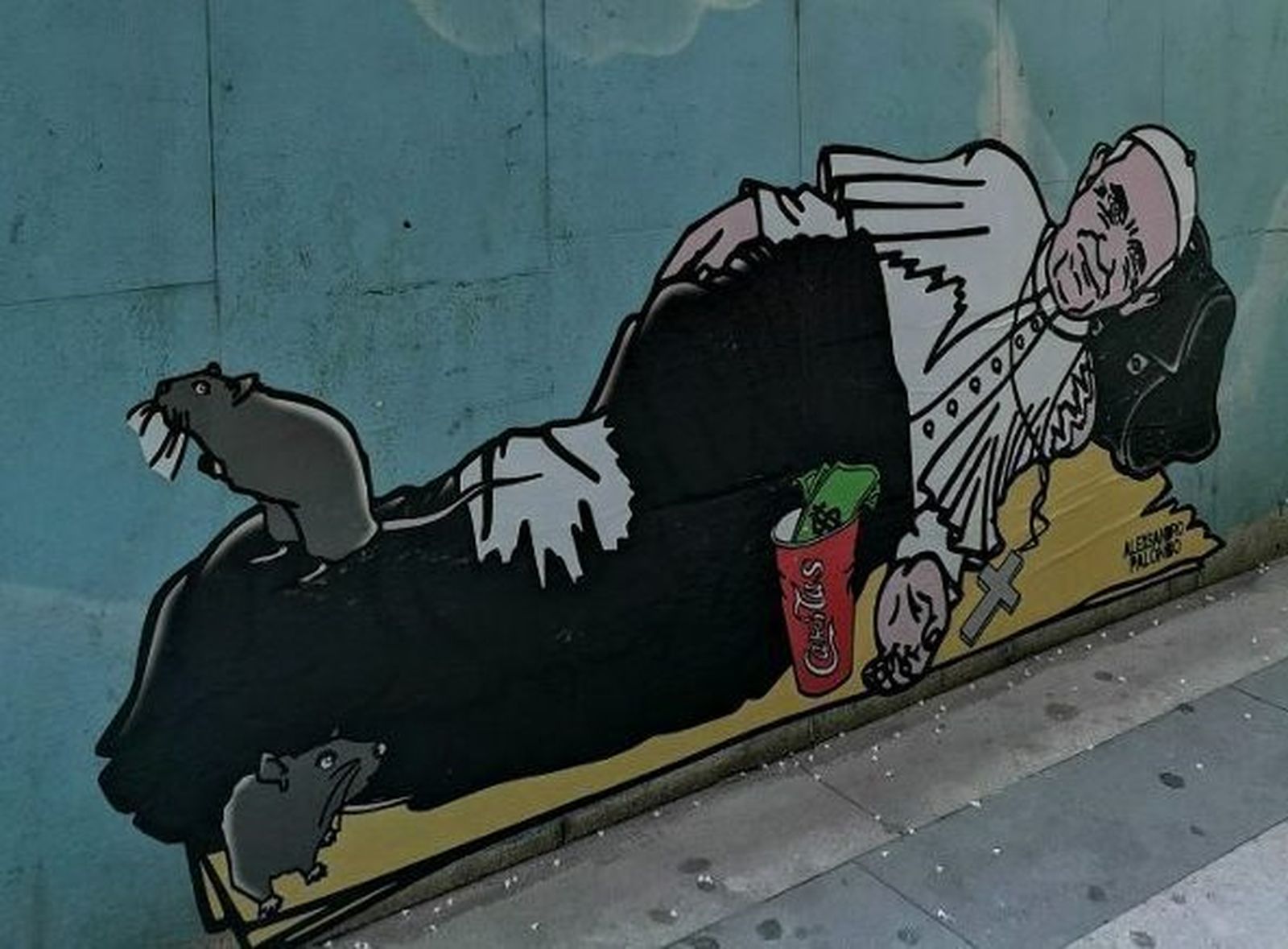 Un "Papa mendigo" denuncia "la pandemia de la pobreza" en las calles de Milán