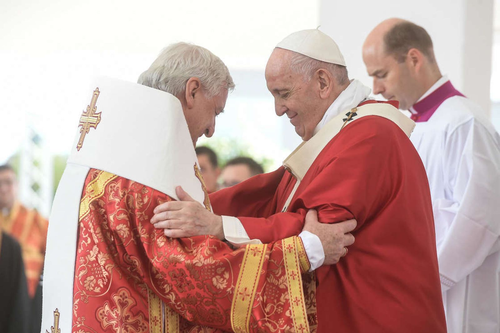 El Papa y Jan Babják durante su encuentro.