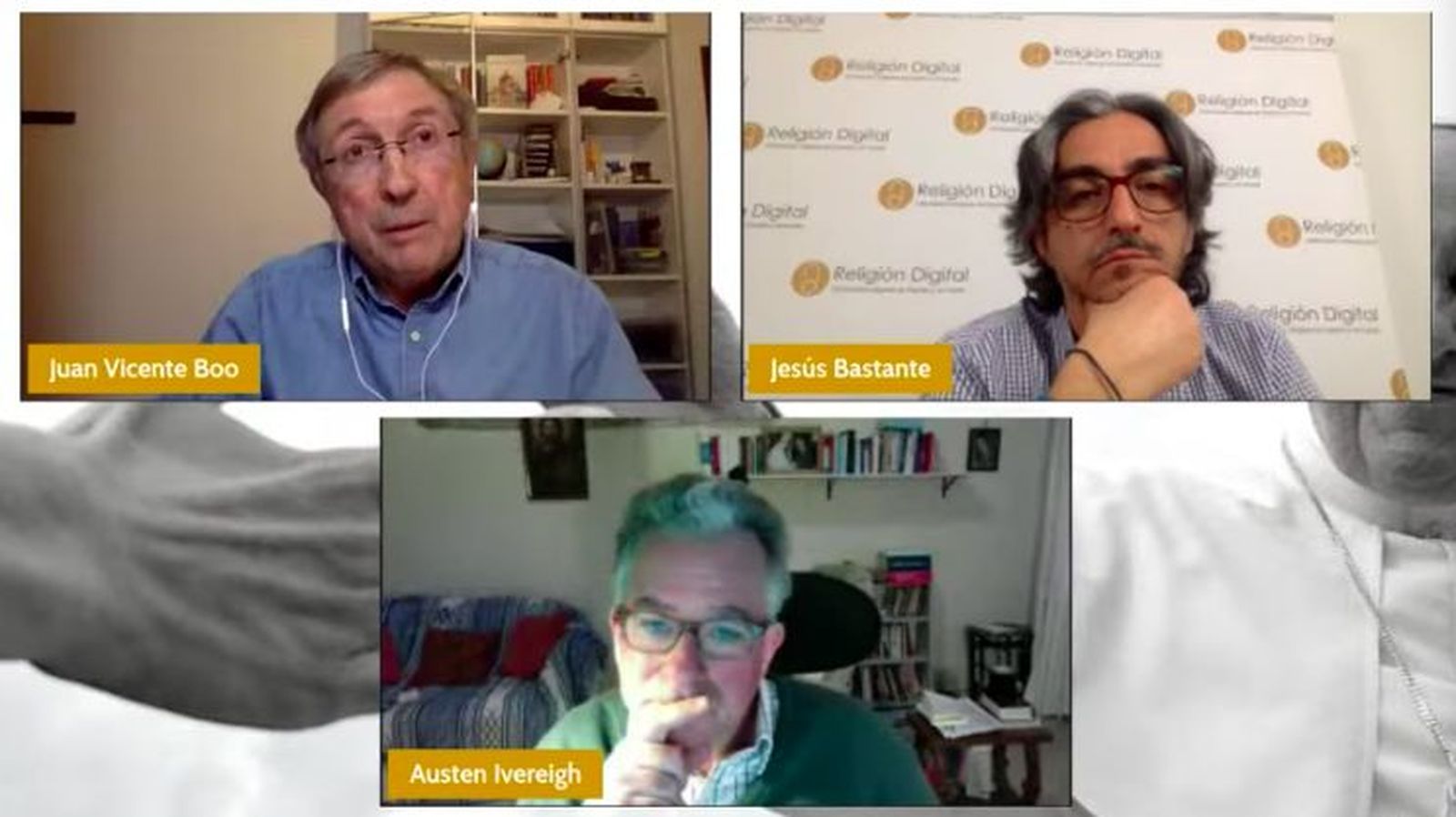 Juan Vicente Boo, Austen Ivereigh y Jesús Bastante