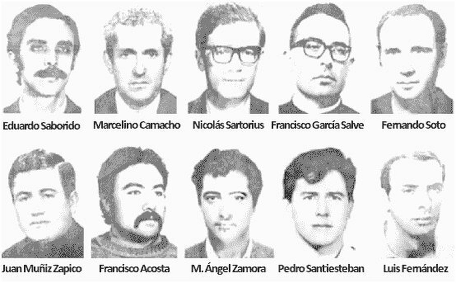 Los detenidos del Proceso 1001