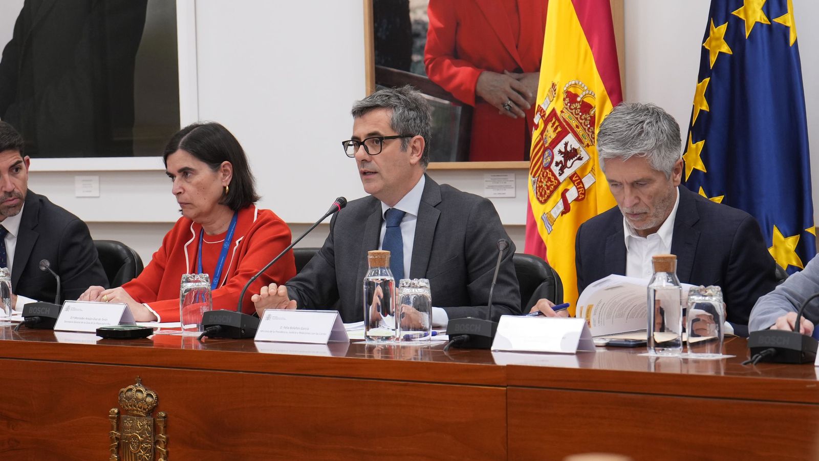 Bolaños, con Marlaska, durante la reunión