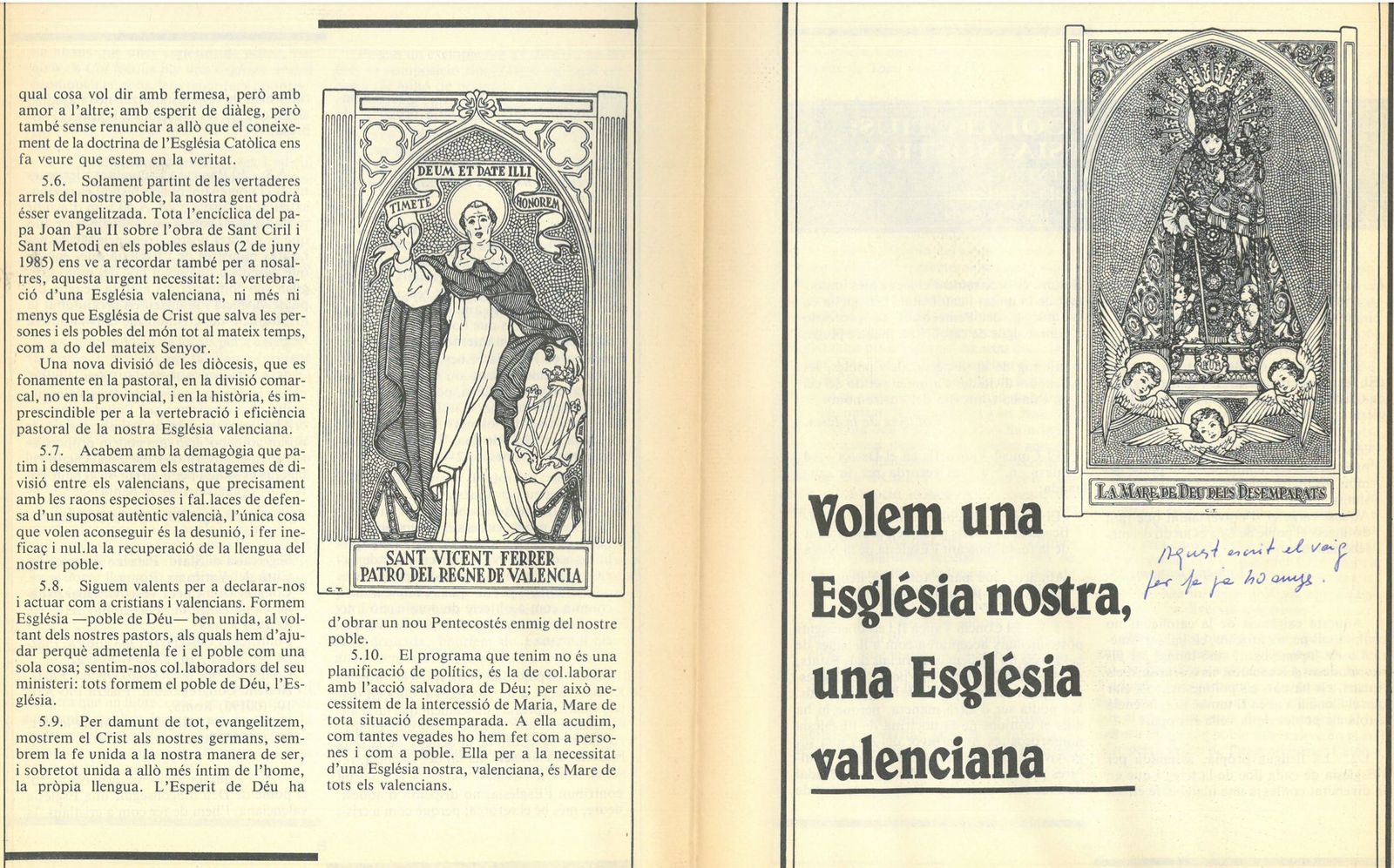 Por una Igleisa valenciana y en valenciano