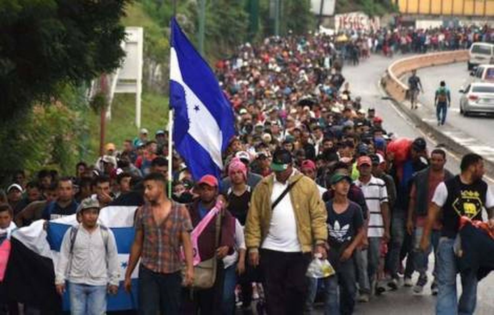 Una caravana de Hondureños llega a México