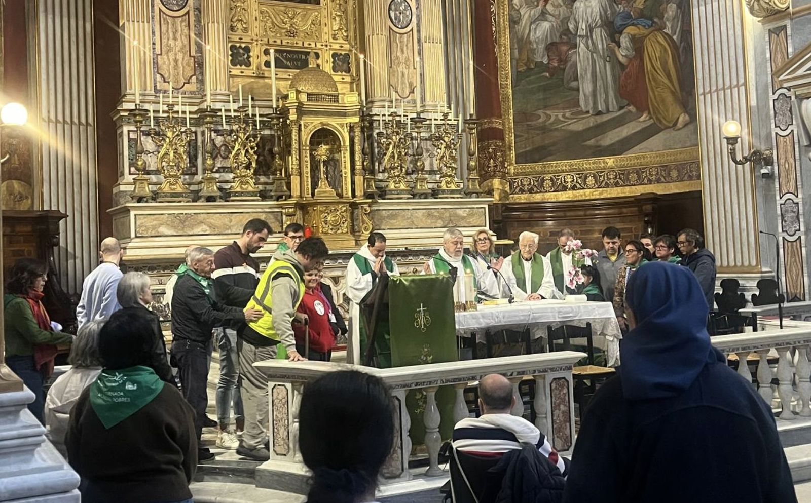 Misa en la iglesia de los claretianos de Roma