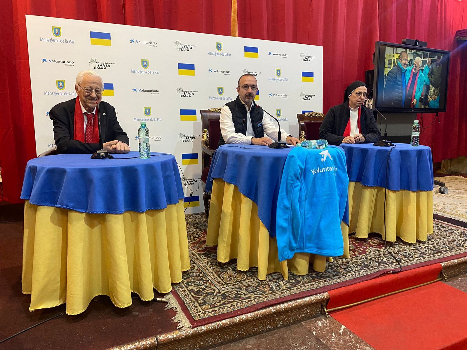 El padre Ángel, sor Lucía y Raúl Marqueta