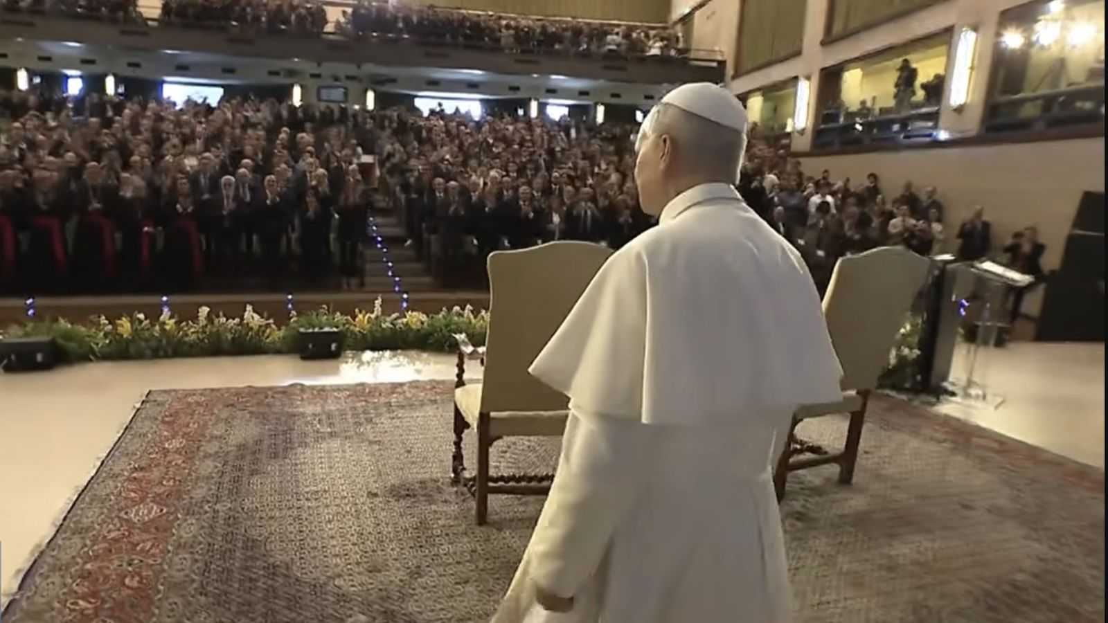 El Papa, en el Aula Magna de la Universidad de la Sapienza