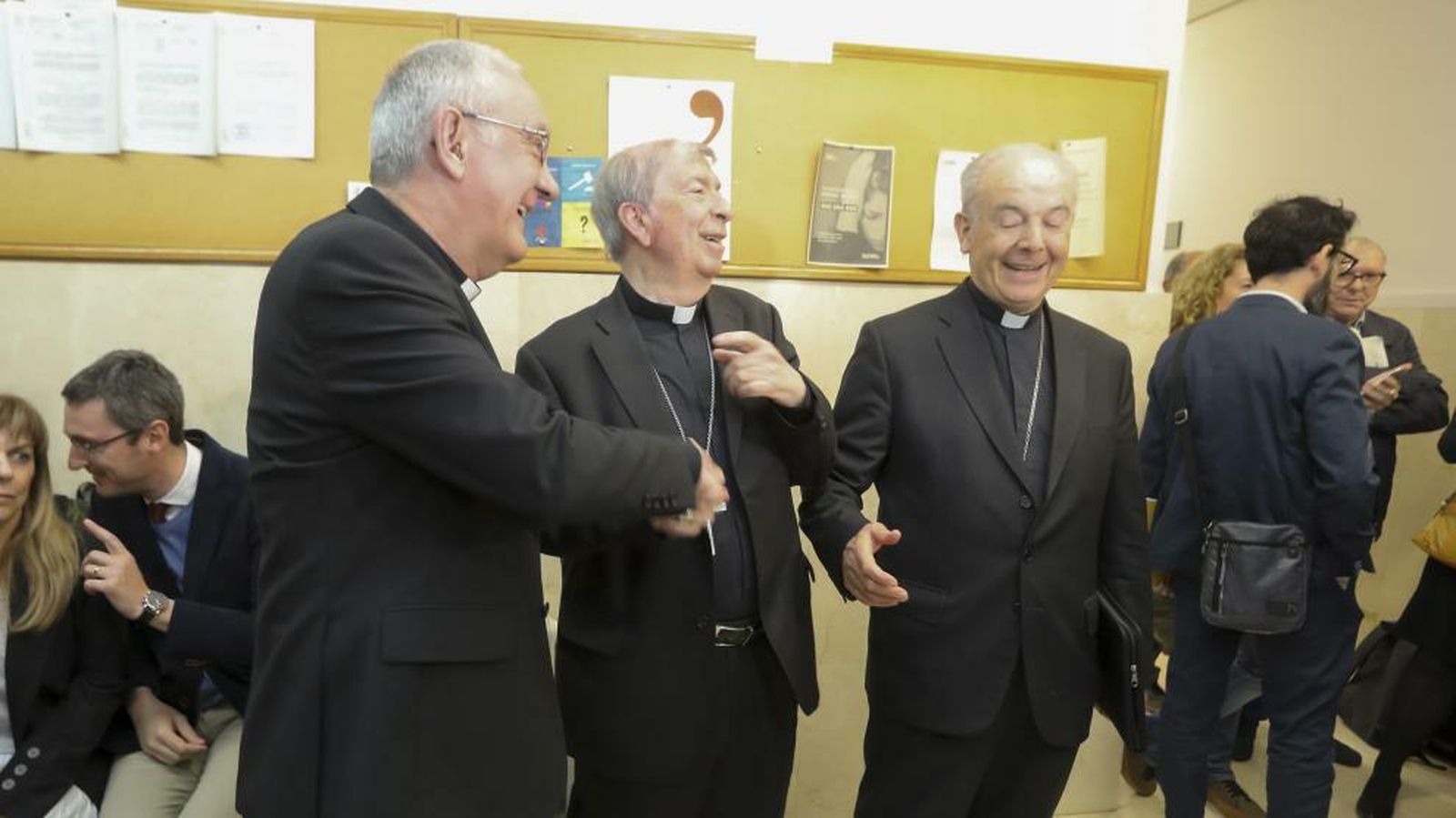 Los obispos de Barbastro (Pueyo), Lleida (Giménez) y emérito de Barbastro (Milián)