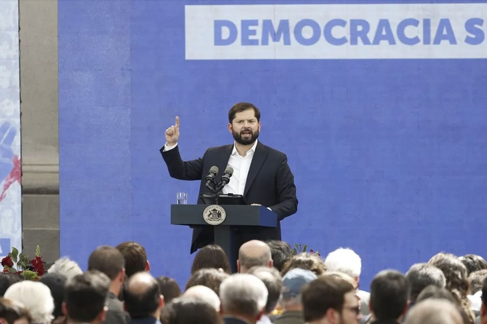 El presidente de Chile, Gabriel Boric, en un reciente acto
