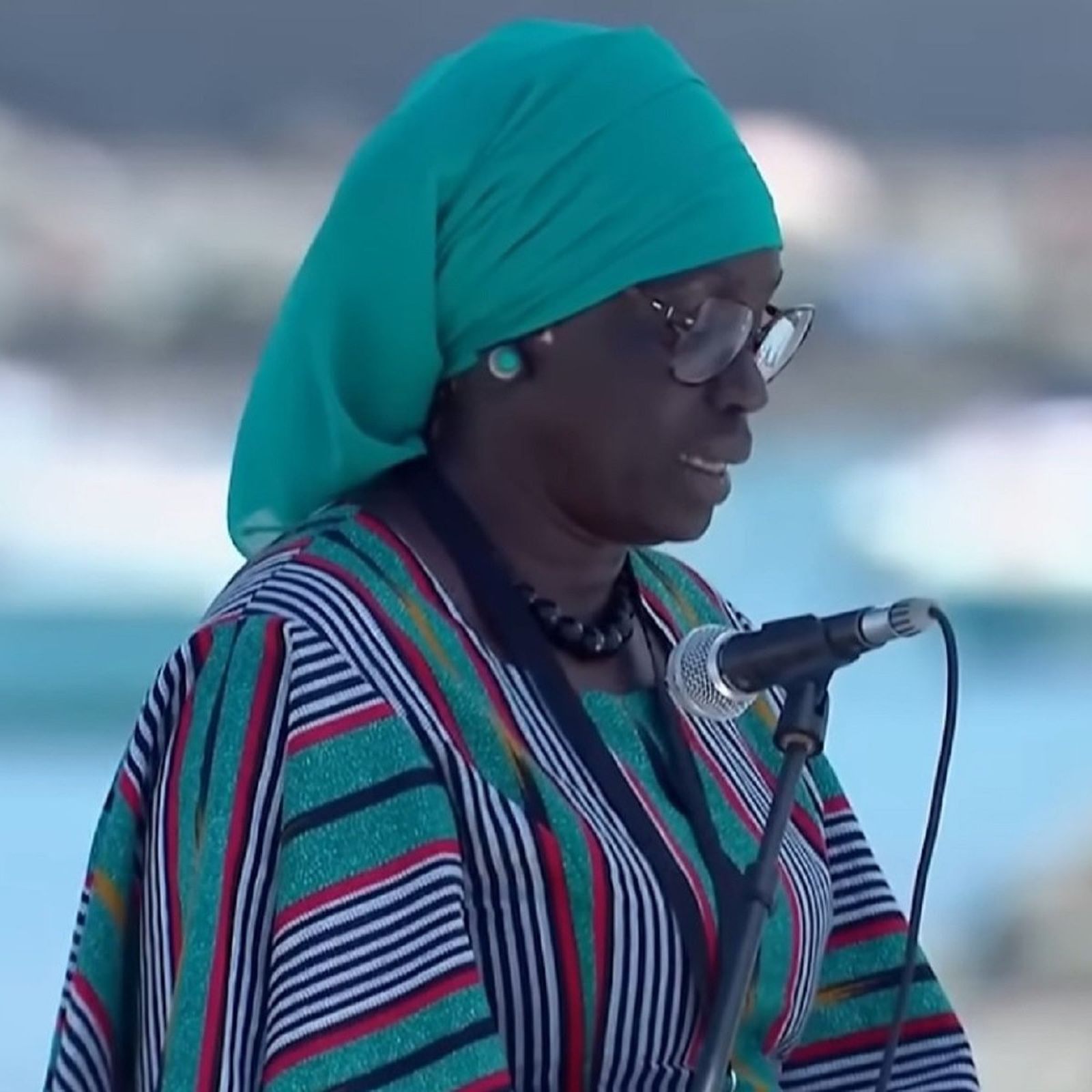Soda Niasse lee el tetimoio de su amiga Blessin ante León XIV