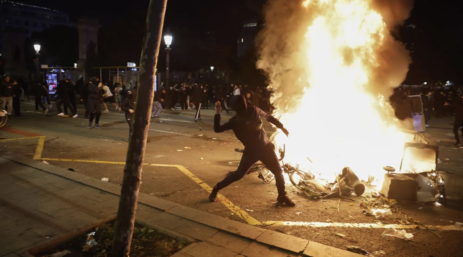 Disturbios en Barcelona
