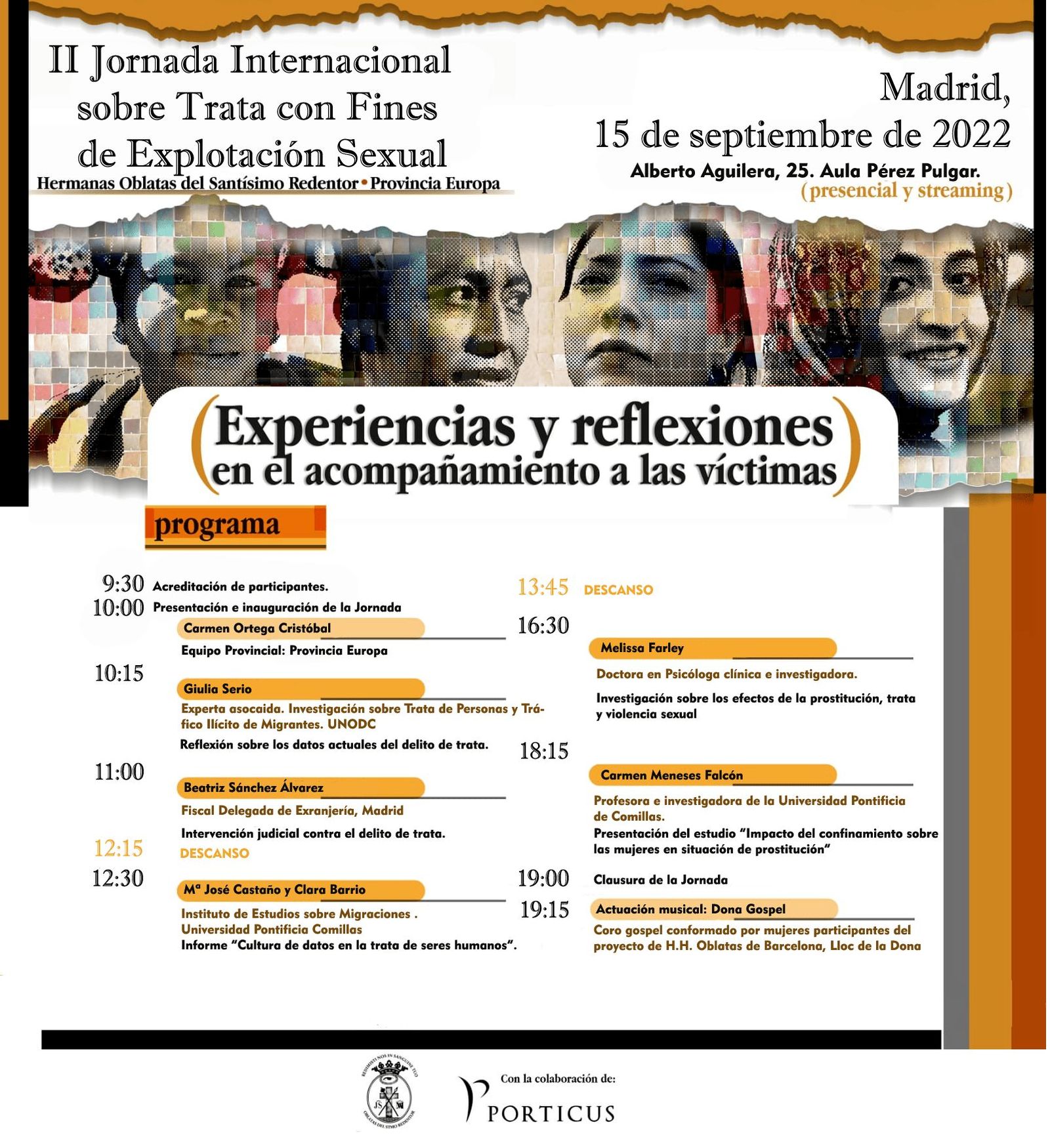 Programa II Jornada Internacional sobre Trata con Fines de Explotación Sexual.