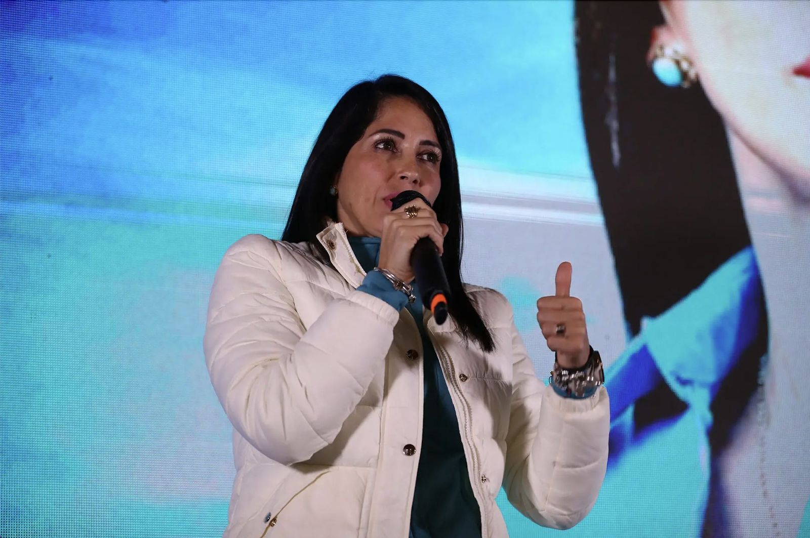 La candidata a la presidencia de Ecuador, Luisa González