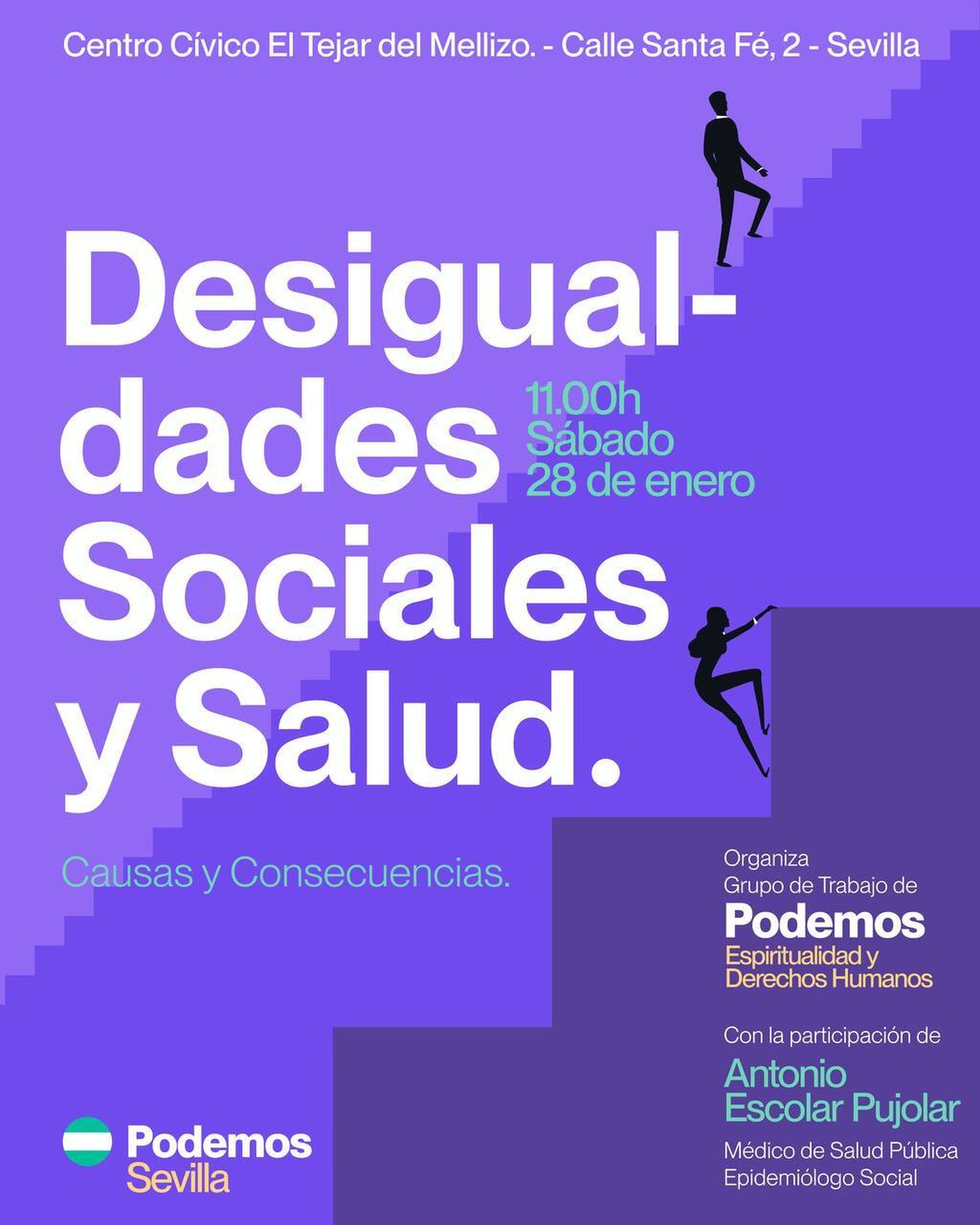 Cartel anuncio conferencia Salud Andalucía.