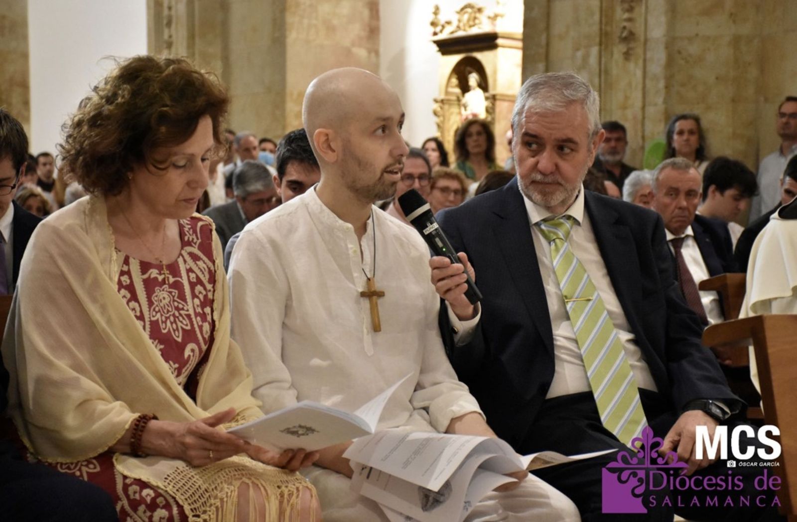 Pablo María De la Cruz en su profesión de votos perpetuos en la orden carmelita.