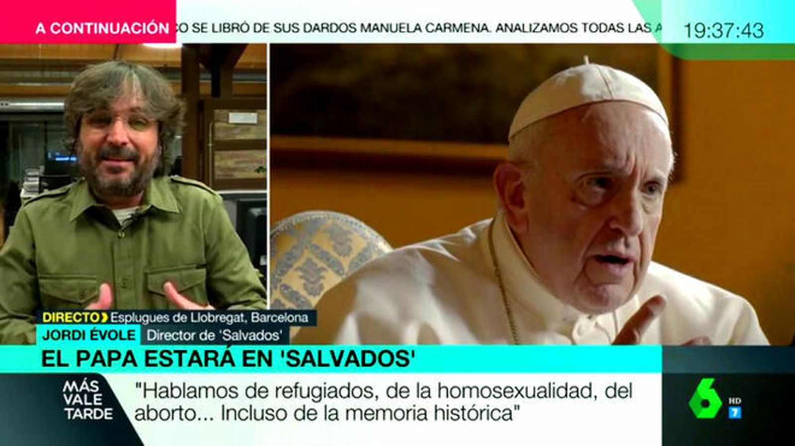 Jordi Évole entrevista al Papa Francisco