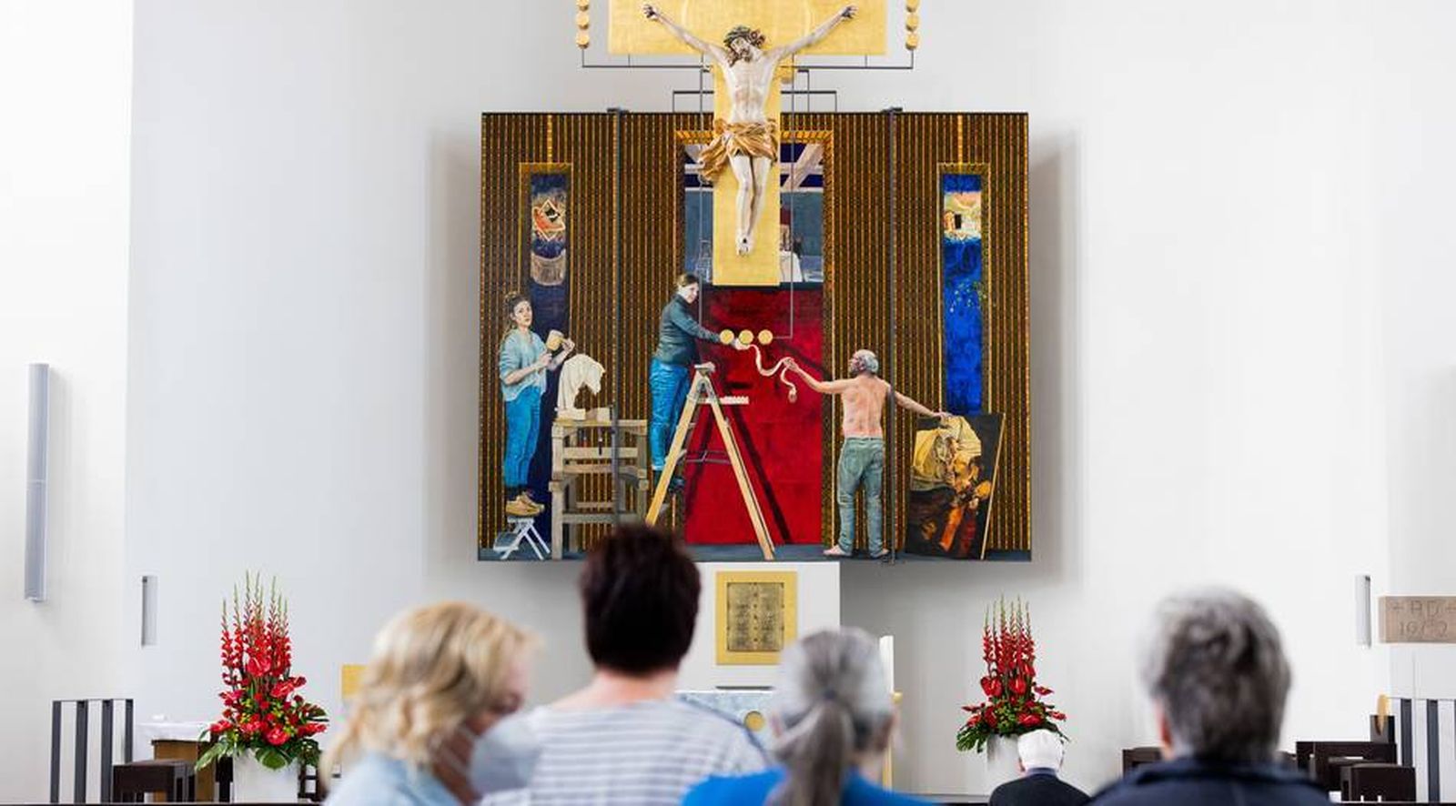 Retablo rompedor en una iglesia alemana