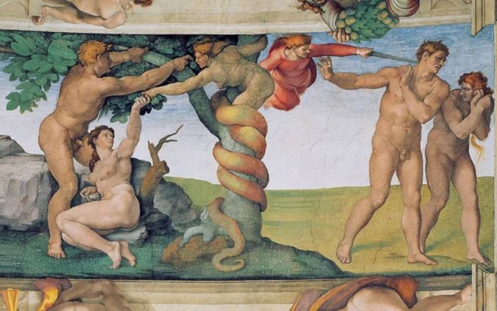 Expulsión del Paraíso. Capilla Sixtina