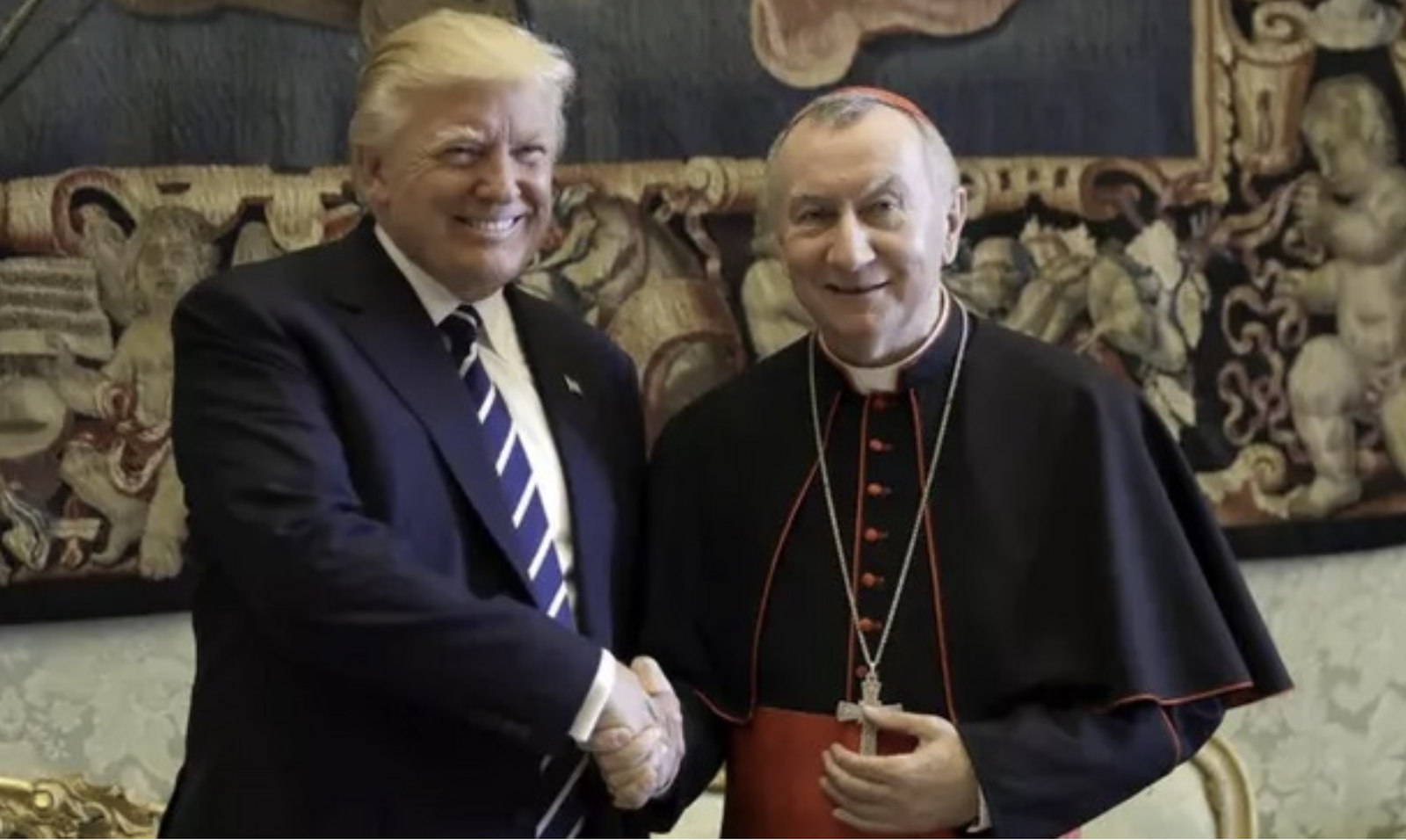 Trump y Parolin, en una foto de archivo